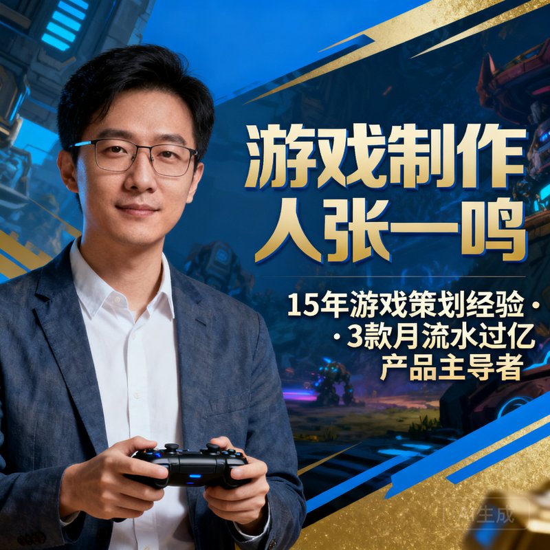 游戏制作人张一鸣，拥有15年游戏策划经验，主导过3款月流水过亿产品